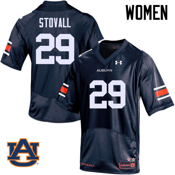 Women Auburn Tigers #29 Tyler Stovall College Football Jerseys Sale-Navy